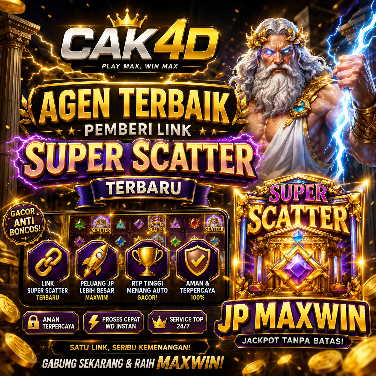 CAK4D : Agen Terbaik Pemberi Link Super Scatter Terbaru Jp Maxwin
